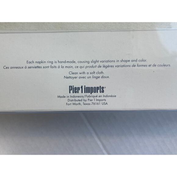 PIER1 IMPORTS ~  8  Tamarind dining napkin rings Safari, NIB Discontinued Cool - Picture 6 of 11